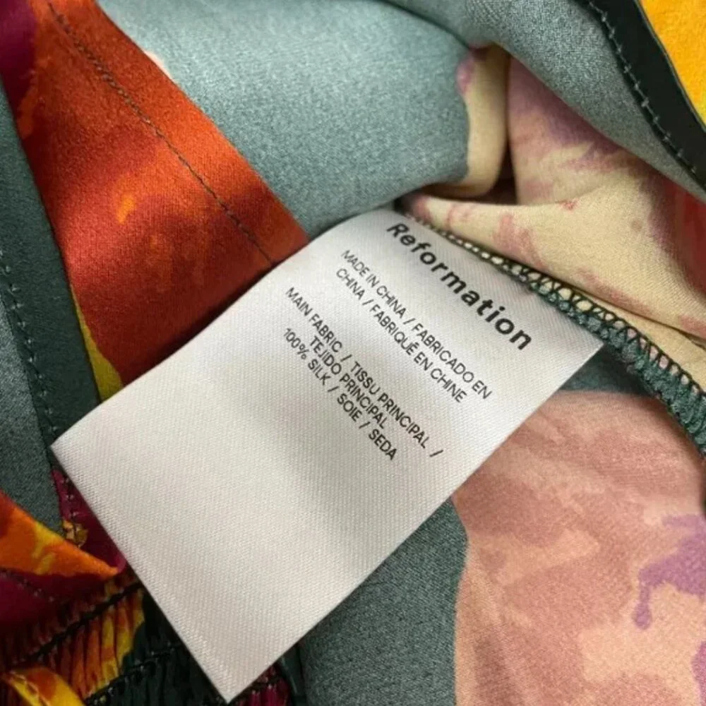 Reformation Frankie Silk Dress in Daiquiri - Picture 10 of 12